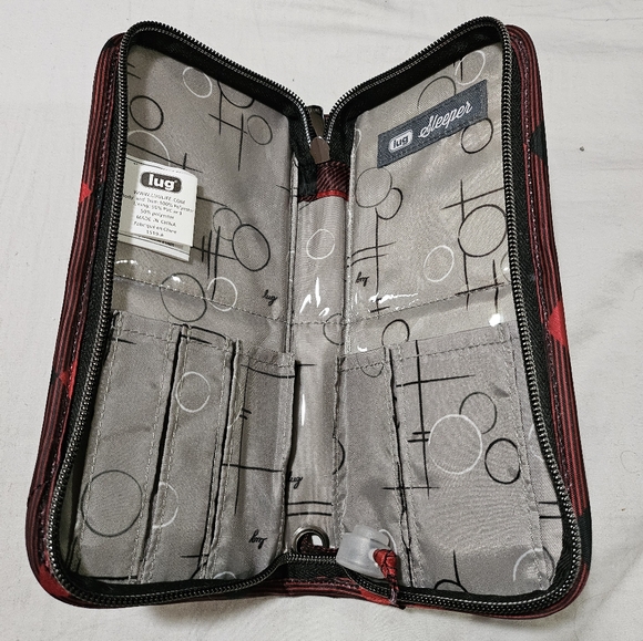 Lug Womens Sleeper Brush Holder Red Buffalo Plaid - Picture 3 of 5